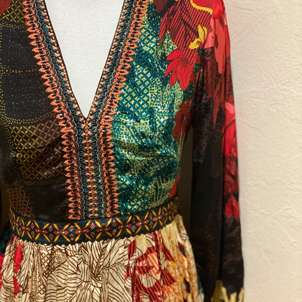 Anthropologie Multicolor Floral Patchwork Maxi Dress - Picture 5 of 5